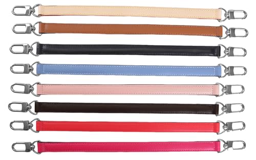 Image of Genuine Leather Plain Strap Replacement Top Handle Leather Strap for Handbag (Black-Gun Lock, 26 in)