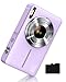 Digital Camera FHD 1080P, Camkory Point and Shoot Digital Cameras with 16X Zoom Anti Shake, 32GB Card, Compact Small Camera for Boys Girls Kids, Purple