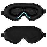 Blendura Antifaz para Dormir, Anti-Luz Tapa Ojos para Dormir 3D Correa Ajustable Sleep Mask para Mujer y Hombre para Dormir Viajar, 1 paquete
