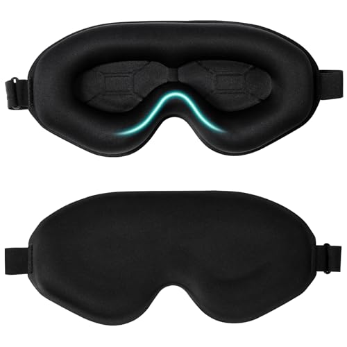 Blendura Antifaz para Dormir, Anti-Luz Tapa Ojos para Dormir 3D Antifaz Dormir Correa Ajustable Antifaz para Dormir para Mujer y Hombre para Dormir Viajar, 1 paquete