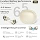 CATGIFF Open Ear Kopfhörer Bluetooth 5.4 mit 4,8g Lightweight, 12mm Treiber mit Spatial Sound, IP5, Clip-On Kopfhörer Sport, Dynamischer EQ, 3D-Klang, Komfort-Ohrhörer für Sport/Fitness/Laufen -weiß