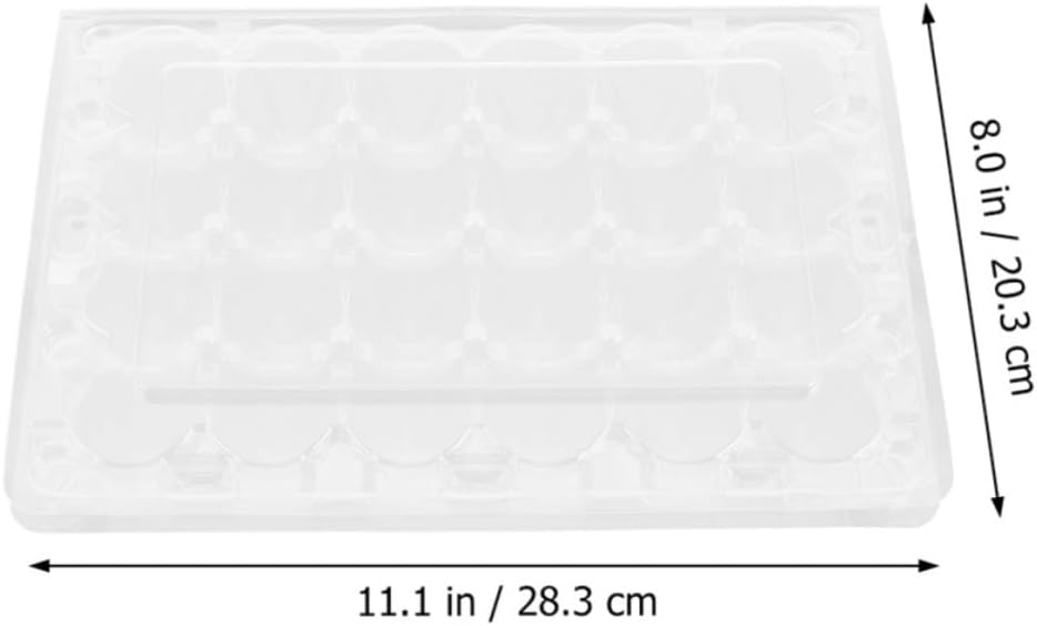 Quail Egg Case Organizer Tray Space Saving Design that Stabilizes Eggs 24pcs Made of Sturdy Pet Material for Refrigerator and Camping Storage