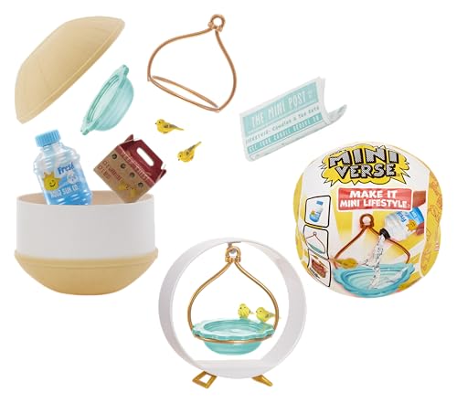 MGA's Miniverse Make It Mini Lifestyle Home Series 1 Collectibles, Mystery Blind Packaging, DIY Crafts, Resin Play, Replica Items, Mini Plants, Birdhouses, Bouquets Collectors, 8+