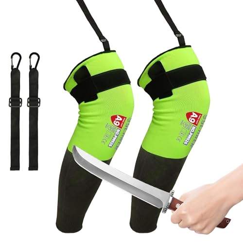 Schwer 21.6 Inch ANSI A9 Cut Resistant Leg Sleeves for Men and Women, Highest Level String Trimmer and Farmers Defense with Triple Secure Fit, Leg Guard for Industrial Safety, Trimming＆Bite-Proof S926