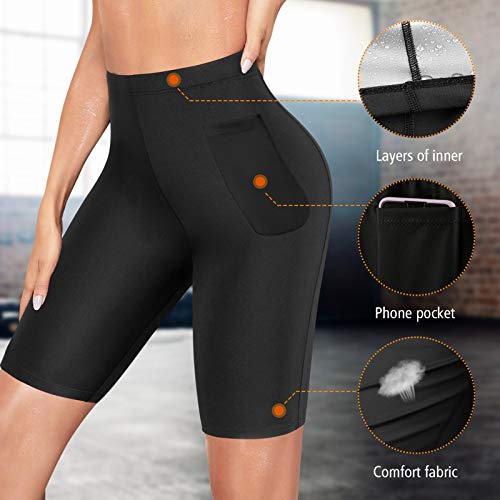 image for Cimkiz Women Sauna Sweat Heater Body Pants for Slimming Workout Fitnes