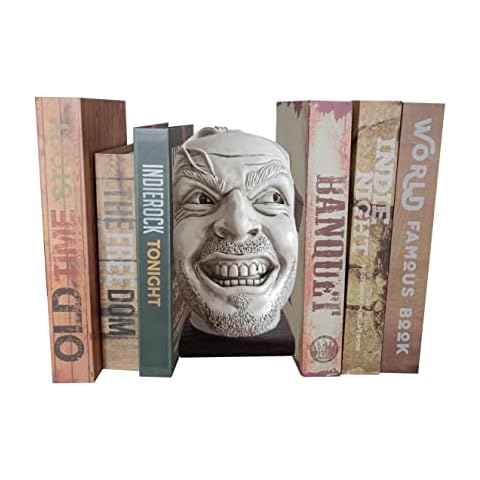 LAIX Sculpture Of the Shining Movie Bookend, The Shining Here's Johnny Bookshelf Ornament, 7.3" Tall Resin Shelf Ornament Cover