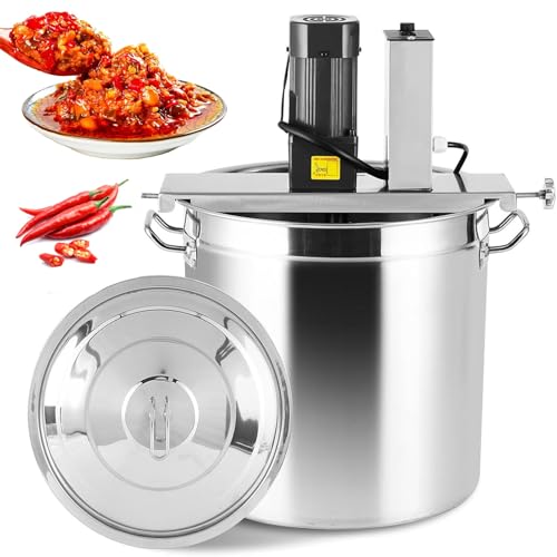 Batidoras eléctricas comerciales, batidoras automáticas de alimentos, agitador eléctrico de ollas, velocidad ajustable, con raspador de 4 cuchillas para cocinar y mezclar mermeladas(20L)