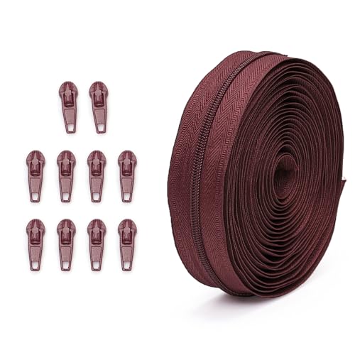 Qsvbeeqj Cremalleras de Color Sólido Reparación De Kits De Bobinas De Nylon Cremalleras #3 Costura Cremalleras Artesanía Para Ropa Para Ropa