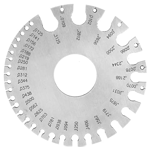 Calibrador para grosor de alambre de acero inoxidable, herramienta duradera para medición, escala de calibración 0-36, ideal para prueba de grosor de metal miniatura 4