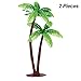 Jovitec 16 Pieces Green Palm Tree Cupcake Topper with Coconuts Cake Topper for Cake Decorations (3.15 inch-14 Pieces, 5.5 inch-2 Pieces)