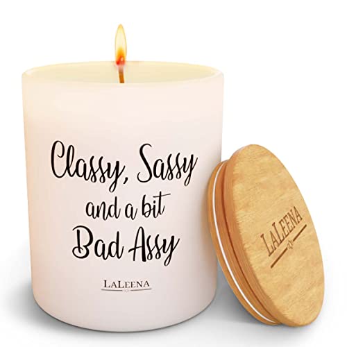 LaLeena Vela de amistad para amigos – Vela perfumada grande – Velas de lujo para el hogar – Perfumado – Regalos de cumpleaños para amigos (lavanda, grande 14 oz)