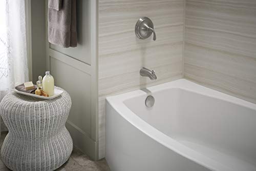 Kohler K-1118-La-0 Expanse 60-Inch X 30-Inch Curved Alcove Bath With Integral Flange And Left Hand Drain, White #TOP3