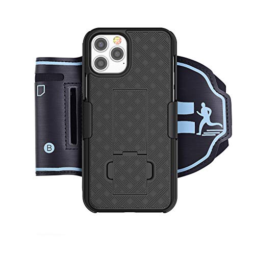 Igooke Iphone 12 Pro Max Sports Armband, Hybrid Hard Case Cover Built In Kickstand With Sports Armband Combo,Running Case For Sports Jogging Exercise Fitness (Iphone 12 Pro Max 6.7 Inch) #TOP4