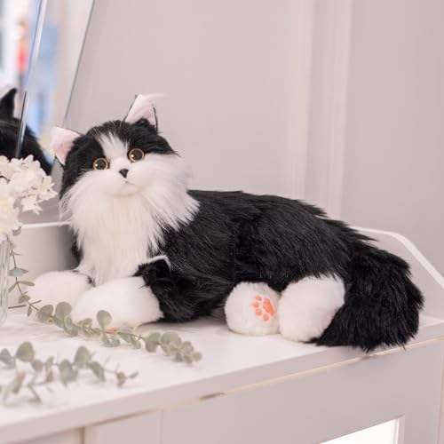 Chongker Interaktiver Begleiter, Roboter, handgefertigte Stofftiere mit Sprachreaktion, realistischer Herzschlag und Schnurren, Geschenke für Eltern und Senioren