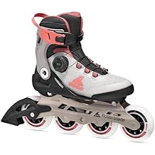 Rollerblade Macroblade 90 BOA Womens Adult Fitness Inline Skate, Grey/Amethyst Rose, Performance Inline Skates