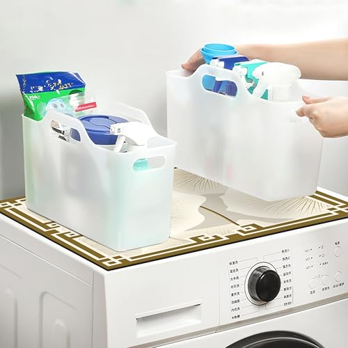 Image of Yellow Weaves Washer & Dryer Cover for Top, 60 x 60 cm, Washing Machine Top Protector Mat for Kitchen /Laundary Room, Water Absorbing, Dustproof, Scratch Resistant & Non-Slip (Floral Beige)