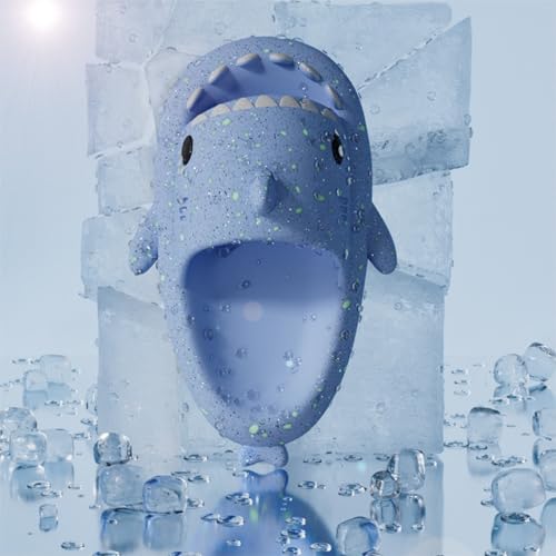 Image of allgala Shark Slides for Women Men and Big Kids Novelty Soft Slippers Open Toe Shark Sandals Cushioned Slides Beach Pool Shower Cruise Slippers with Comfy Cushioned Thick Sole