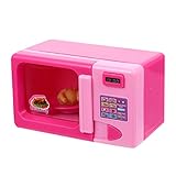 Tomaibaby Mini Casa de Muñecas Microondas Horno Juguetes Cocina Modelo Muebles Miniatura Electrodoméstico Juguetes Niño Fingido Jugar Regalo para La Decoración de La Mini Casa sin Batería