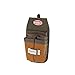 Bucket Boss Four-Barrel Tool Sheath with FlapFit to Fit Instantly Over a Belt or Into a Pants Pocket, with 5 Tool Pockets and 2 Loops, and Metal Tape Clip, in Brown, 54184