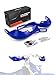 JFG RACING Motorcycle Universal Handguards Aluminum Hand Guards Brush Bar For off Road ATV Yamaha Kawasaki Suzuki For Honda Motocross Dirt Bike Enduro -Blue