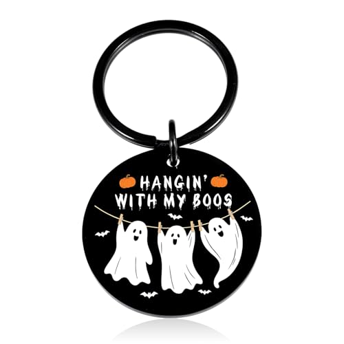 KINMES Goth Stocking Stuffers, Goth Christmas Gifts Halloween Keychain for