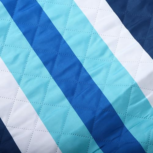 Manta de picnic extra grande impermeable Tosuny de 2x2m con rayas azules para playa y camping 8