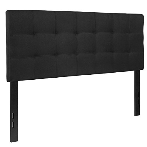 Emma + Oliver EOH-IHIC-275512 Quilted Tufted Upholstered Full Size Headboard In Black Fabric thumb #2