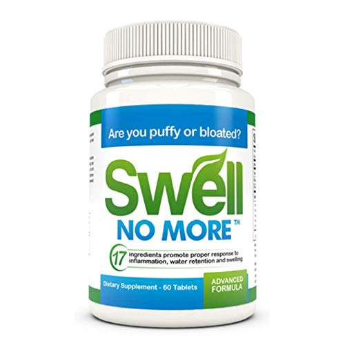 SwellNoMore Pill Reduces Edema Swelling Water Retention Bloating Puffy Eyes Swollen Feet, Swollen Legs & Swollen Ankles -1 Bottle ( 1 Month Supply - 60 Tablets ) SwellNoMore Pill Reduces Edema Swelling Water Retention Bloating Puffy Eyes Swollen Feet, Swollen Legs & Swollen Ankles -1 Bottle ( 1 Month Supply - 60 Tablets )
