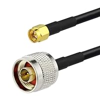 Superbat Typ N zu SMA Koaxialkabel 15ft N Stecker zu SMA Stecker RG58 Koaxial-Verlängerungskabel für ADS-B/Ham Radio/WiFi Celling Antenne oder Surge Arrester Verwendung – Ansicht 7