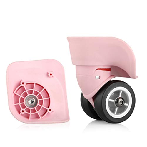 Luggage Wheel,Luggage Suitcase Wheels, 360 Degree Swivel Luggage Mute Wheel Suitcase Replacement Repair Wheels Parts Spinner (W042# L Szie)(Pink)