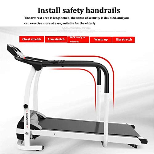 Image of Folding Treadmill Running and Step Machine,Electric Motorized Running Machine,Household Multifunctional Slow-Speed Treadmill with Armrest,for Middle-Aged and Elderly