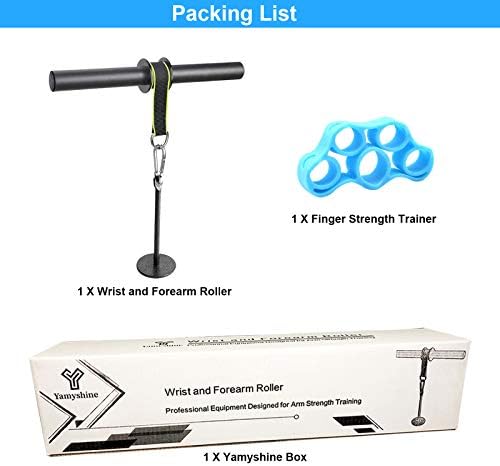 Yamyshine Forearm Wrist Roller Blaster Exerciser, Wrist Roller & Forearm Roller for Training, Workout, Fitness, Arm Strength Trainer for Gym and Home