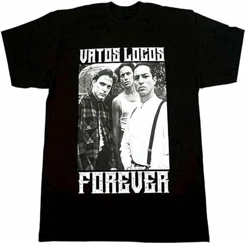 MINIOEM Vatos Locos Forever T-Shirt Blood in Blood out Bound By Honor Men's Shirt