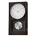 Seiko Modern Dark Wooden Wall Clock with Pendulum and Dual Chimes