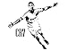 Produktbild CR7 CRISTIANO RONALDO Real Madrid WALL ART STICKER  Aufkleber Fußball Vinyl Poster Print, schwarz, M