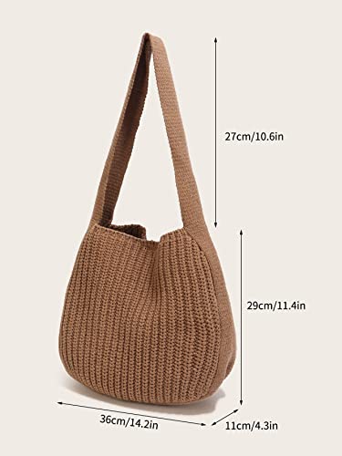 Image of ENBEI Women's Crochet Tote Bag Knit Shoulder bag,Aesthetic Bag,Cute Eco-Friendly Tote for Travel,Daily Use,Gift Box Packaging