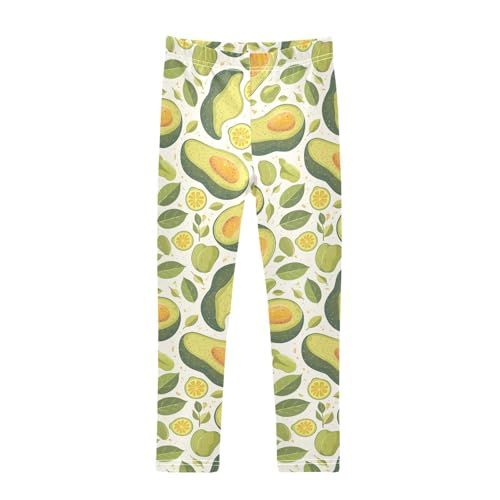 Avocado Fruit Kids Baby Girls Cotton Pants Casual High Waisted Yoga Pants Exercise