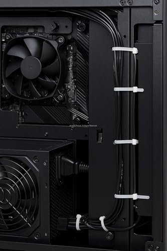 Proalet Plastik Kablo Bağı, 100 Adet, Isıya Dayanıklı, Kablo Tutturma Bağı, 6,6 Naylon, Kablo Kelepçesi, Tel Bağı Seti, Elektrik Tesisatı, Ofis, Ev Kullanımı İçin Kablo Düzenleyici (Beyaz, 2,5x100 mm) - Görsel 2