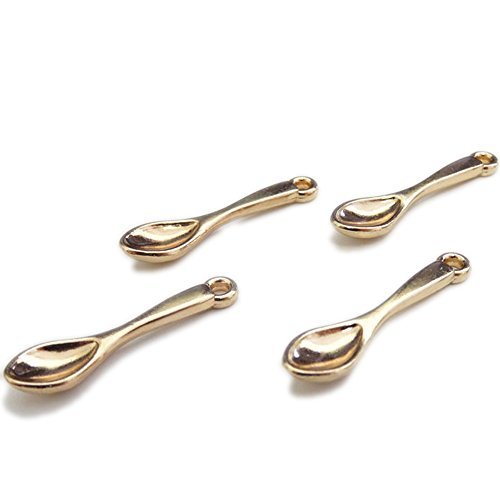 Amazon | Nina スプーン チャーム 【 ゴールド 2.5cm 8個 】モチーフ