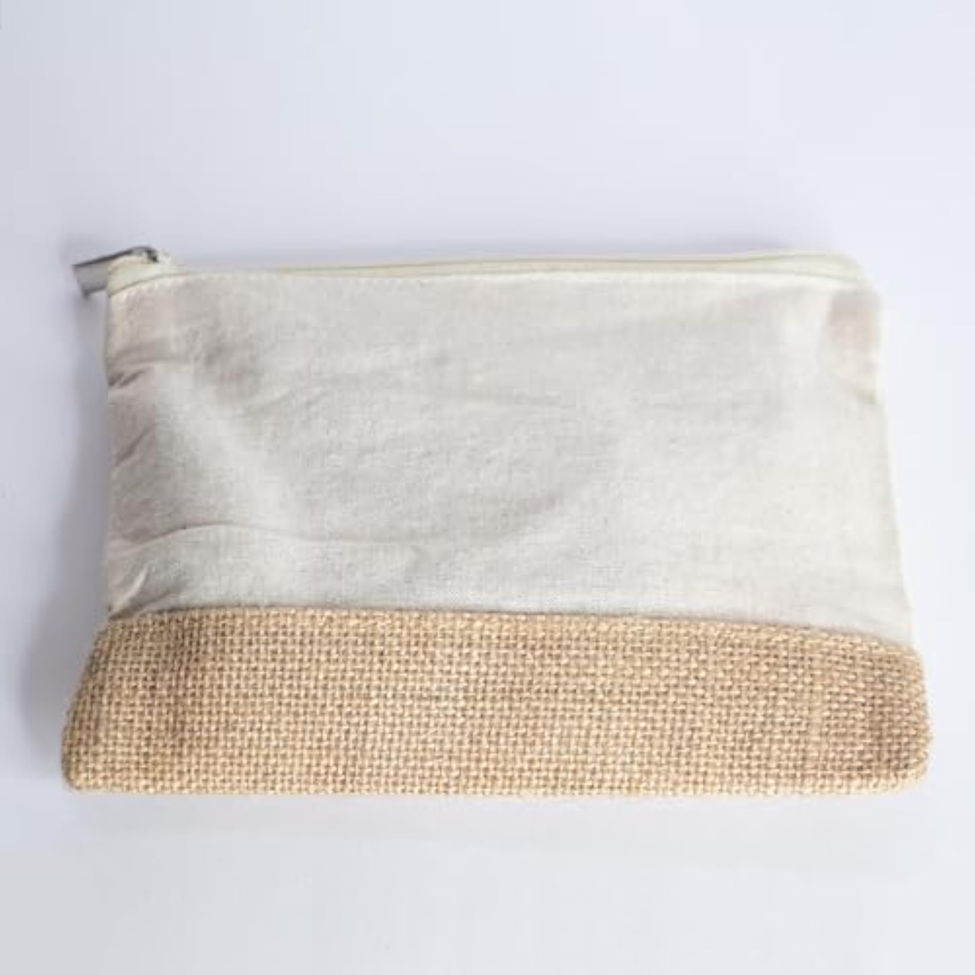 Natural Utility Pouch, Beige Fabric Organizer Bag