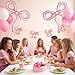 4 Pcs Pink Bow Balloons Bow Birthday Decorations for Girls Women Bow Theme Valentines Day Party Decorations for Bridal Shower Baby Shower Engagement Bachelorette Party Decorations 26 x 24 Inch