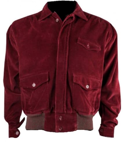 Men's Jack Nicholson Corduroy Jacket Shinning Costume Halloween Bomber2