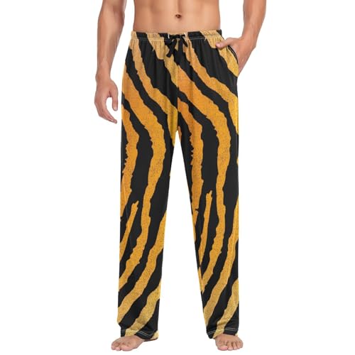 Tiger Animal Print Pajama Pants for Men Funny, Mens Cartoon Sleep Lounge Pants Pajama Bottoms Medium2