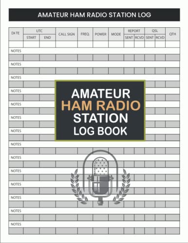 Amateur Ham Radio Station Log Book: Logbook For Serious Ham Radio Operators |Radio-wave Frequency & Power Test Logbook |Track All Communications| 8.5 x 11 in