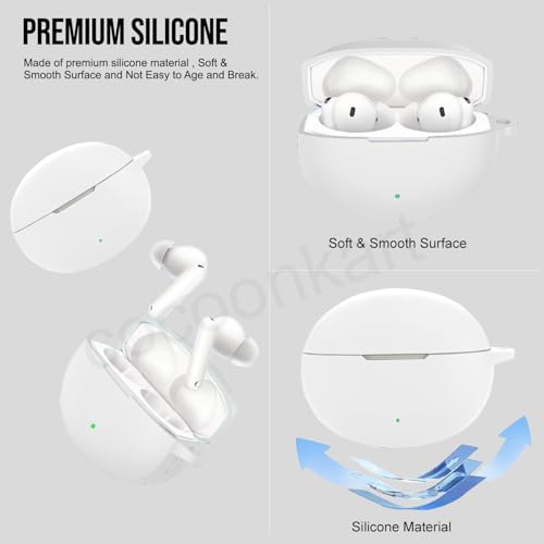 Image of Silicone Case Cover Compatible for OnePlus Buds 4 -White