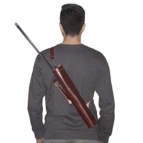 Kt Arrow Quiver Adjustable Quiver For Arrows Genuine Cowhide Leather Quiver Archery Quiver For Hunting & Target Practicing (Dark Brown) #TOP6