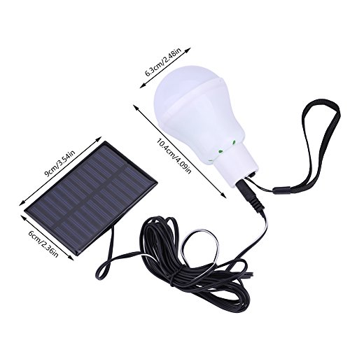LED Solarbetriebene Glühbirne, Haofy Tragbare Hof Notbeleuchtung, Laterne mit Solarpanel für Outdoor Camping Zelt… – Bild 7