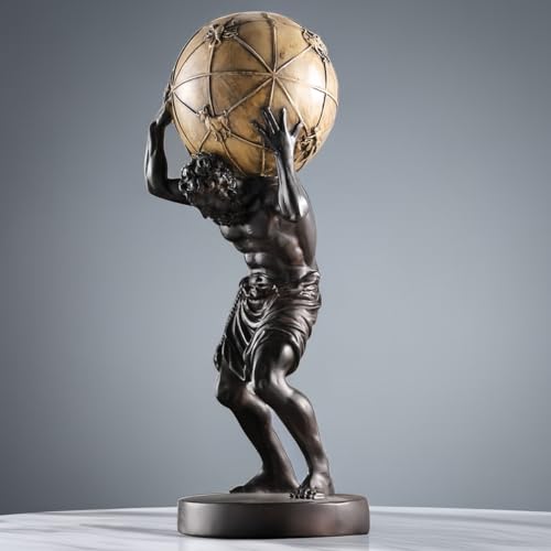 Estatua grande de Atlas 17 pulgadas decoración hogar miniatura 2