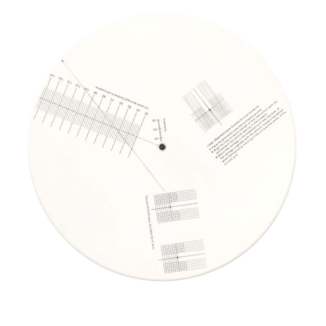 Vinyl Record Pickup Calibration Turntable Mat – Anti-sliding Alignment Protractor Distance Gauge Ruler for Turntable Accessories