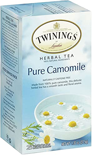 Twinings Of London Pure Camomile Herbal Tea Bags, 25 Count #TOP1